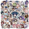 10/50/100Pcs Chibi Genshin Impact Stickers Klee Mona Xiao Eula Children Anime Stickers Laptop Suitcase Graffiti Game Scrapbook.