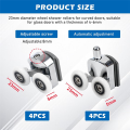 8Piece Curved Shower Door Rollers Replacement Shower Door Wheels for Curved Bathroom.