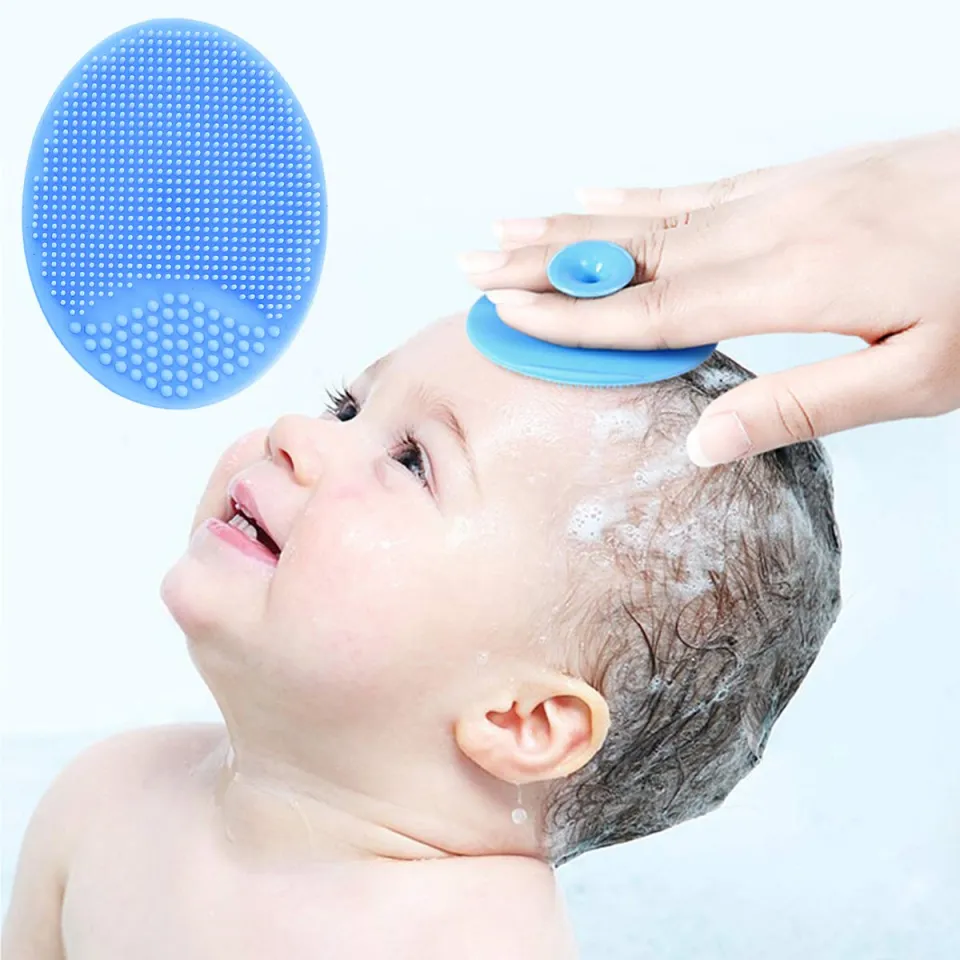 Baby Bath Brush Baby Cradle Cap Brush Silicone Massage Brush
