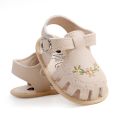 Comfortable Lightweight Girl Sandals Floral Non-slip Wrap Toe Sandals PU Soft Sole Shoes Summer. 