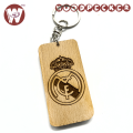 Real Madrid logo with Modric design Wooden Key ring beech wood. 