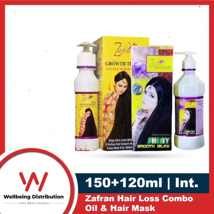 Zafran Hair Loss Combo - Zafran Hair Growth Therapy Oil 150ml & Zafran Hair Mask 120ml