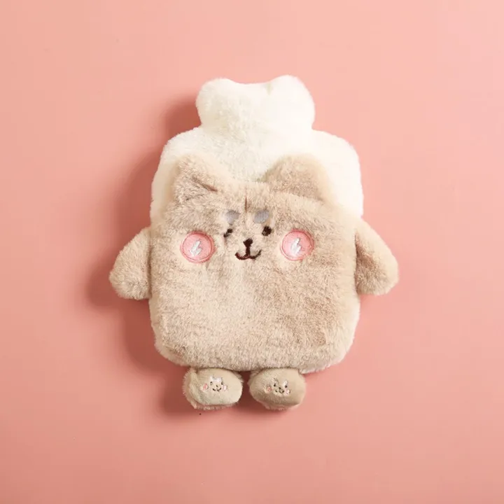 400ML%20Cute%20Stuffed%20Plush%20Water-Filled%20Hot%20Water%20Bag%20Non-Slip%20Heat%20Insulation%204%20Colors%20Flannel%20Cover%20Square%20Hot%20Water%20Bag%20-%20Image%209