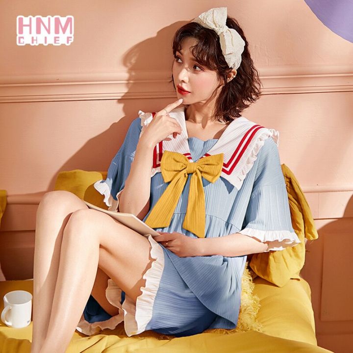 Kawaii%20Pajamas%20Pyjamas%20Women%20Plus%20Size%20Cute%20Princess%20Style%20Home%20Sleepwear%20Sailor%20Nightgown%20Moon%20Pink%20Bows%20Shorts%20Sets%20Pajama%20Set%20-%20Image%208