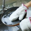 Protective Gloves Reusable Bamboo Fiber Gloves Oilproof Non-slip Dishwashing Gloves Durable Waterproof Liner Pot Pan Bowl Scrubber Household. 