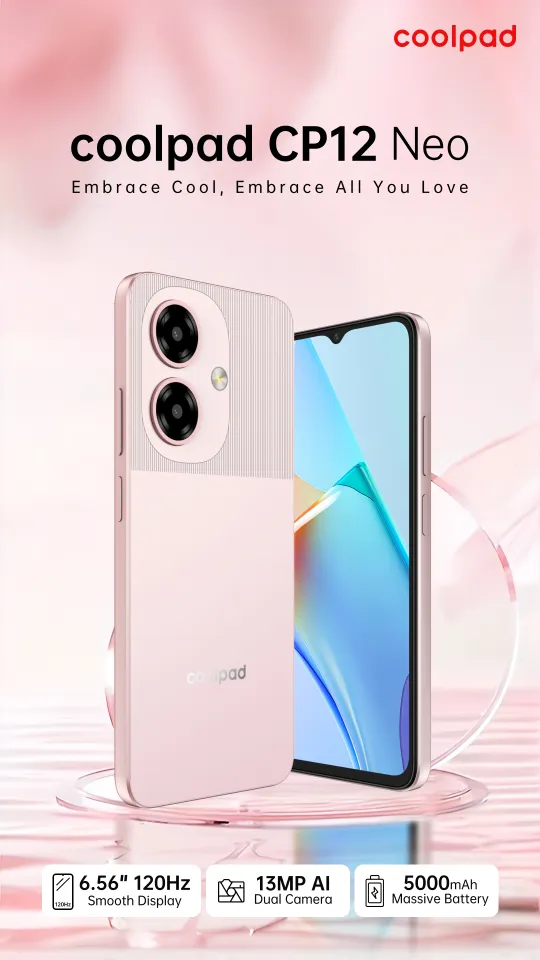 Coolpad CP12 Neo Smartphone – 6.56” HD+ Display, 8GB RAM (4+4 