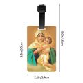 Our Lady Of Schoenstatt Luggage Tag With Name Card Virgin Mary Catholic Saint Privacy Cover ID Label for Travel Bag Suitcase.