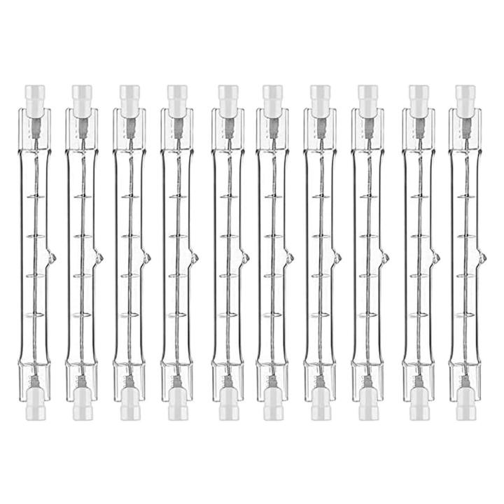 R7S Halogen Light Bulb 118 mm 200 W 230 V Pack of 10 Halogen Rod Lamp