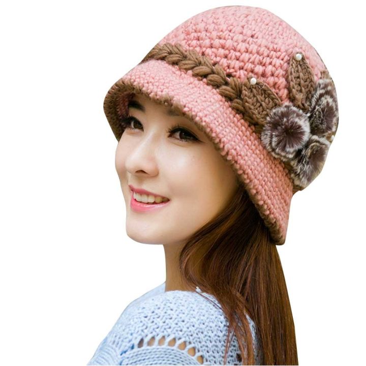 %E3%80%90beauty%20code%20store%E3%80%91Fashion%20Caps%20Lady%20Winter%20Warm%20Crochet%20Knitted%20Flowers%20Decorated%20Ears%20Elegant%20Inverno%20Beanie%20Female%20#YJ%20-%20Image%203