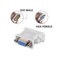 EF Adapter VGA to DVI D/24+1 Pin Male to VGA Female Socket Adapter Converter. 