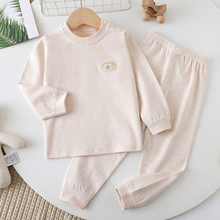 Colorful%20cotton%20suit%20boys%20and%20girls%20autumn%20clothes%20and%20pants%20Children's%20underwear%20set%20baby%20long%20sleeves%20and%20trousers%20One%20piece%20on%20behalf%20of%20the%20hair%20-%20Image%204