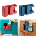 Multi-functional Wall mount phone charging holder stand with extra Storage Box, Remote Control holder, Mobile Phone Plug, Home Charging Shelf.
