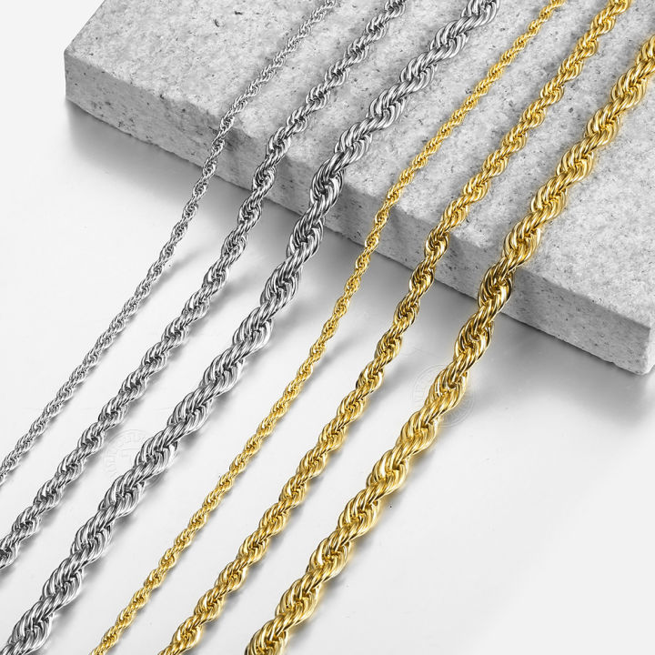 %E3%80%90Daily%20Necessities%20For%20Anyone%20Store%E3%80%913/5/7mm%20Stainless%20Steel%20Rope%20Link%20Gold%20Silver%20Color%20for%20Men%20Women%2022inch%20Jewelry%20Accessories%20DKNM178%20-%20Image%204