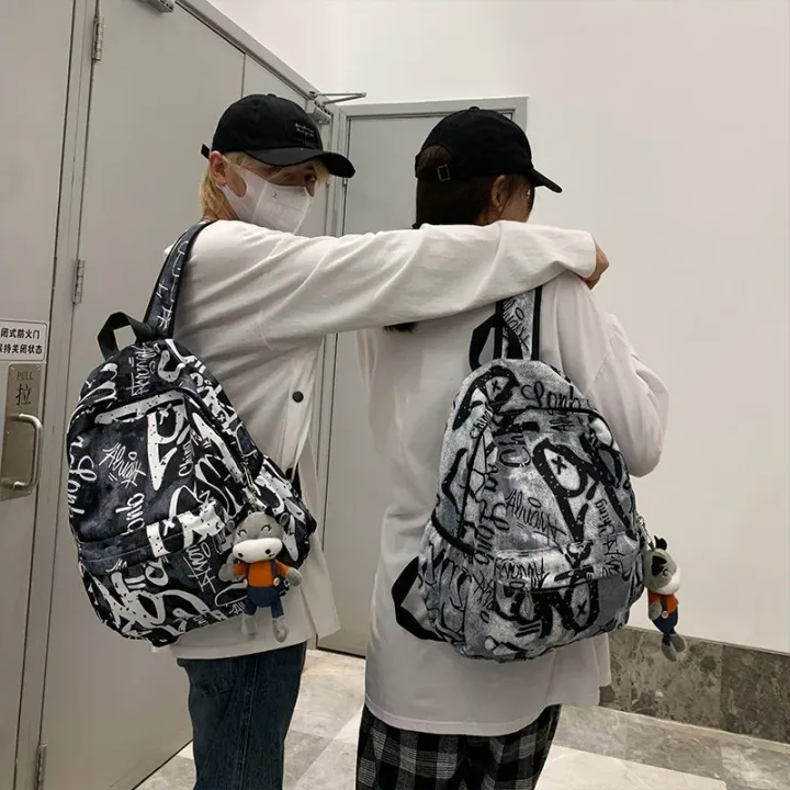 Schoolbag%20Men's%20Trendy%20Korean%20Style%20Printed%20Graffiti%20High%20School%20Student%20Large%20Capacity%20Domineering%20Backpack%20Junior%20High%20School%20Student%20College%20Female%20Backpack%20-%20Image%208