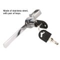 Display Showcase Cabinet Sliding Glass Door Lock With 2 Keys.