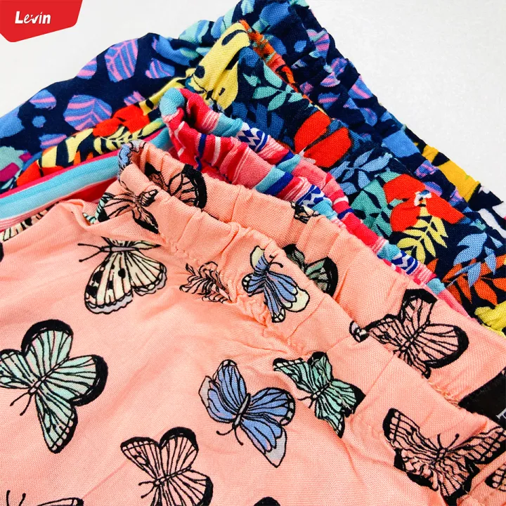 Teen%20Girl%20Floral%20Printed%20Mid%20Rise%20Elastic%20Waist%20Beach%20Shorts%20From%20Levin%20-%20Image%204