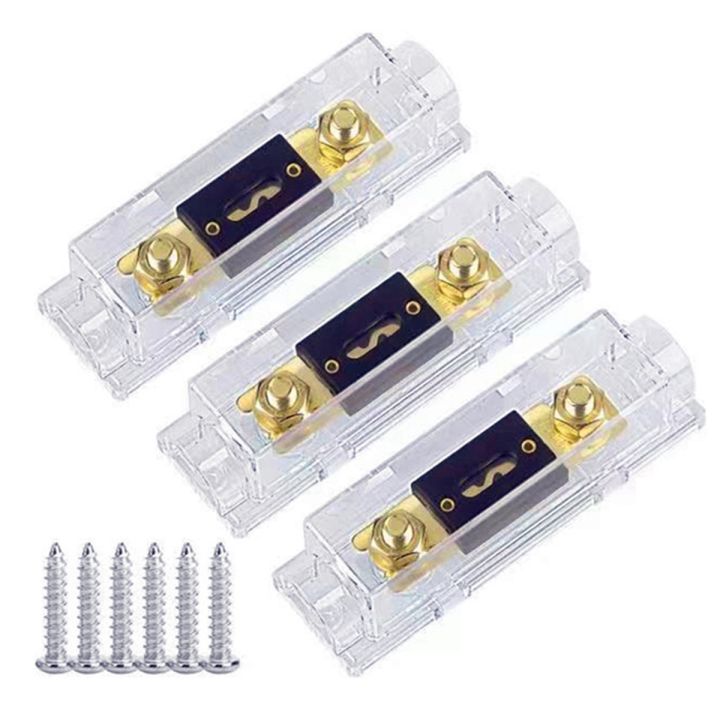 3Pcs Fuse Car ANL Fuse Holders Electrical Protection ANL Fuse Fusible Link with Fuse 80A Fuses AMP