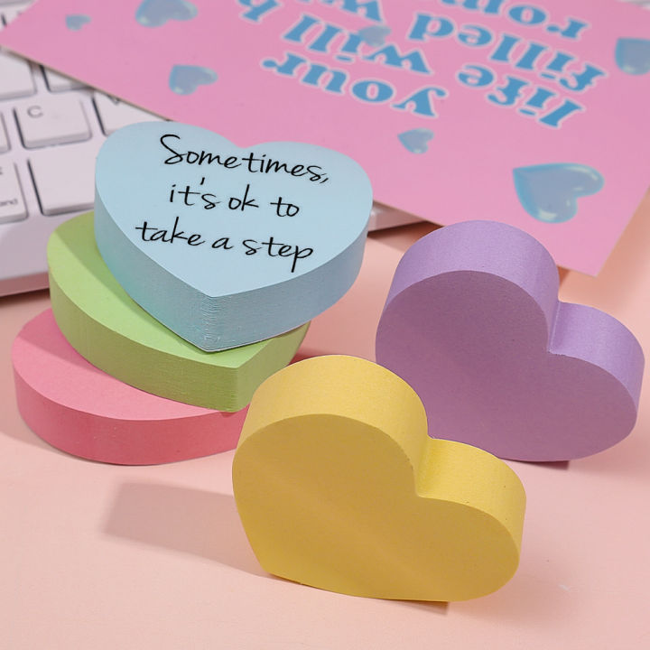 120%20Sheets%20Heart%20Sticky%20Notes%20Notepad%20Self%20Sticky%20Note%20Pads%20Notebook%20Planner%20Sticker%20For%20Office%20School%20Stationery%20Accessories%20-%20Image%202