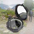 Style Camping Compass Mirror with Pouch Adjustable Declination for Outdoor Activities Navigation.