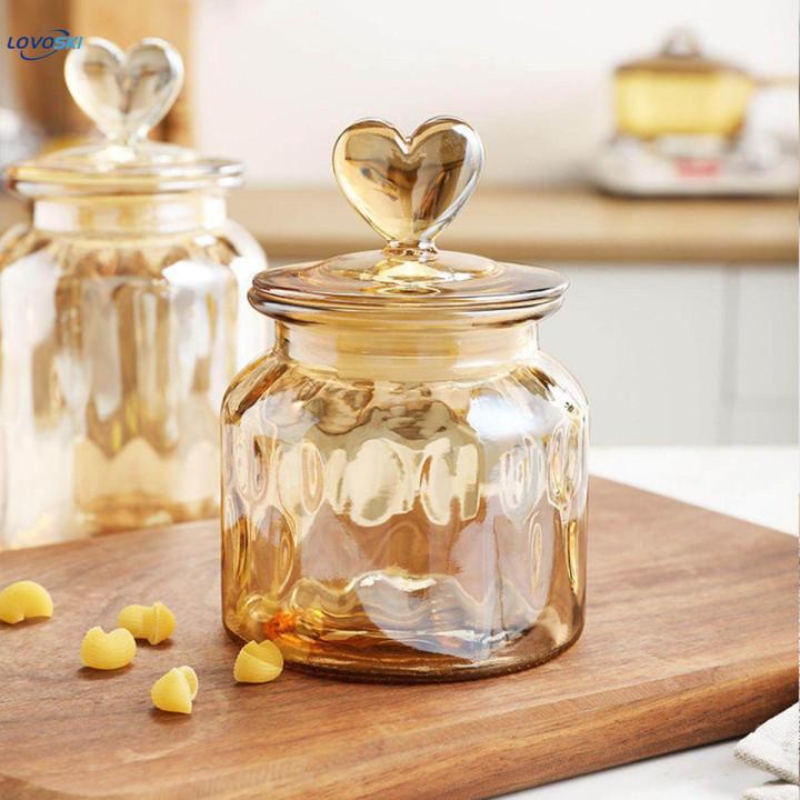 Glass Storage Jar Airtight Jar, Decorative Tea Storage Container