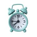 Metal Retro Electronic Small Cute Digital Quartz Clock Mini Alarm Clock Table Clock Round.
