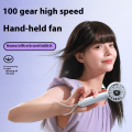 Turbo Handheld Fan with Smart Digital Display USB Rechargeable-Essential for Outdoor Activities Perfect Gift Choice.