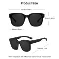LouisWill 2 In 1 Sunglasses Polarized Sunglasses Vertical Rice Nail Sunglasses Nearsightedness Set Over Glasses Unisex Wraparound Glasses Fashion Wear Over Glasses for Men and Women For Outdoor Driving Fishing.