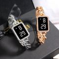 Retro Dual Display Quartz Watch, Square Pointer Wrist Watch For Women Men Watch.