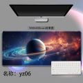 Space mouse pad, oversized starry sky premium cosmic keyboard pad, dirt-resistant, gaming, studying, office, non-slip desk mat. 