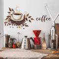 Personalized Creative Coffee Cup Cafe Background Landscaping Decorative Wall Stickers Wholesale Self-adhesive Wall Stickers.