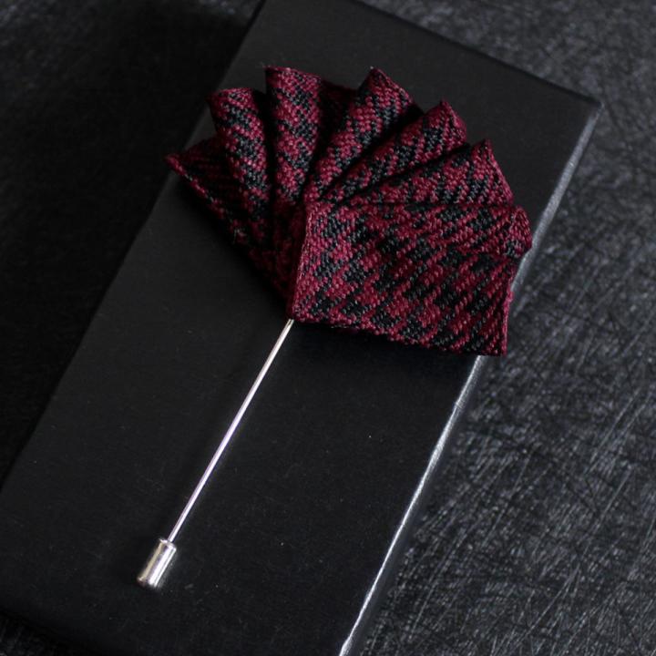 Men's Readymade Pocket Square Wedding Dress Matching Chest Scarf Square Brooch Pin