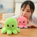 Reversible Octopus Plush Happy and Angry Face Mood Double-sided Pendant Plush Toy Kids Birthday Gift Tiktok 1pc - Toy - Teddy Bear. 