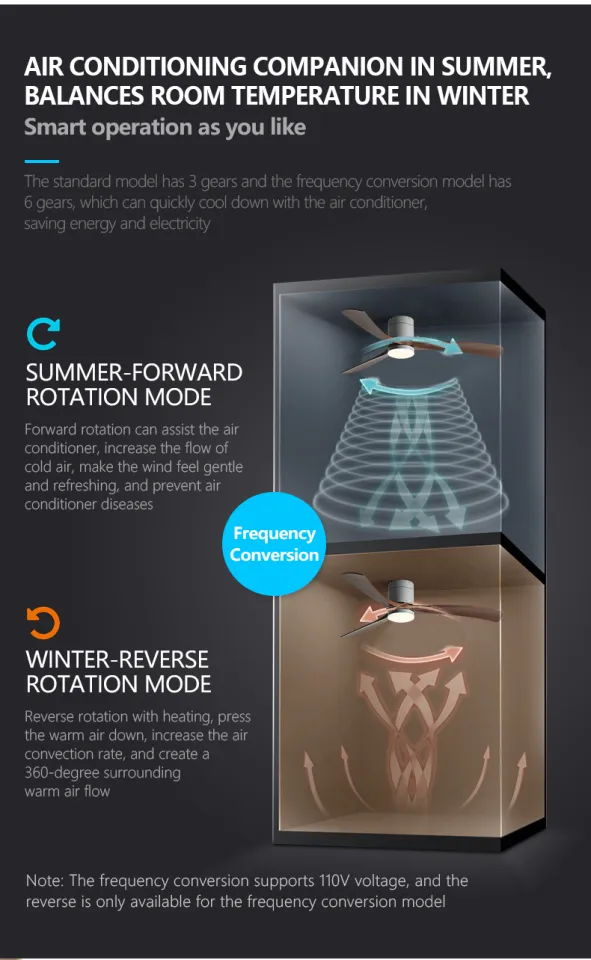 46Inch Low Floor Fan Lights Room Restaurant Modern Simplicity DC