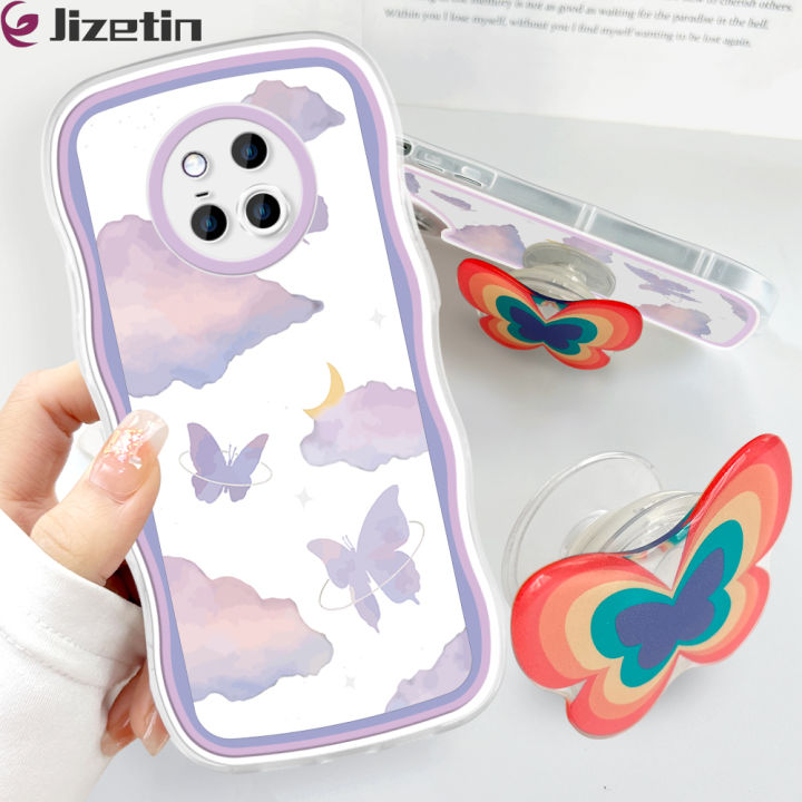 Jizetin%20for%20Huawei%20Mate%2020%20Pro%20Back%20Cover%20+%20Free%20Pop%20Socket%20Colorful%20Butterfly%20Soft%20Wavy%20Shape%20TPU%20Phone%20Case%20For%20Girls%20Boys%20-%20Image%202