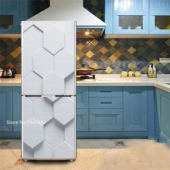 Art%20Lines%20Marble%20Fridge%20Stickers%20Vinyl%20Self-adhesive%20Refrigerator%20Wallpaper%20Flower%20Freezer%20Film%20Wrap%20Decor%20Poster%20Mural%20Decal%203d%20-%20Image%205
