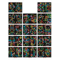 DIY Cartoon Animal Colorful Dot Primary Mosaic Puzzle Stickers Games Learning Early Education Toys For Kids Children Gifts.