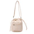 Fashion Drawstring Shoulder Bag Portable Casual Lightweight Corduroy Handbag Bucket Bag for Daily Use Streetwear Women's Accessories Fashionable Outings Essentials Carrier. 