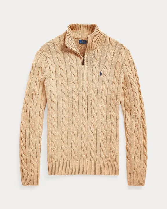 Ralph%20Lauren%20Cable-Knit%20Cotton%20Quarter-Zip%20Sweater%20%E2%80%93%20Beige%20-%20Image%206