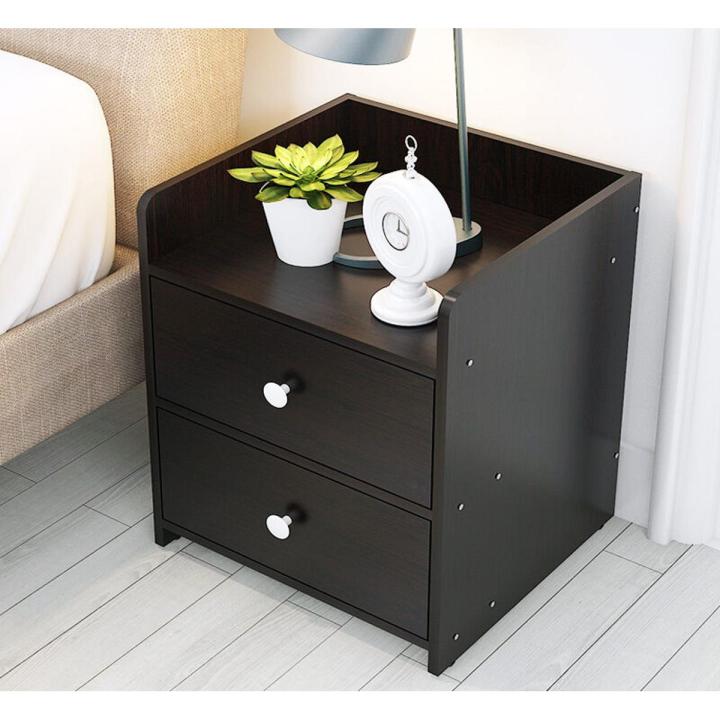 Furniture Bed Side Table 18H 14L 12W Inches HM12 With Two Drawer
