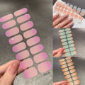 1Sheet Gel Nail Wraps Polish Strips Semi Cured Gel Nail Stickers Manicure Tool MOYAO. 