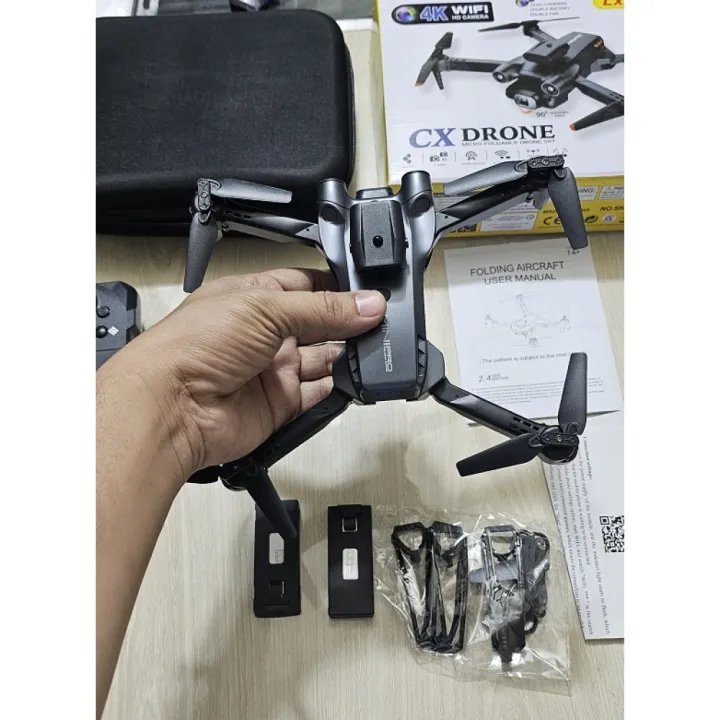 CX%204k%20Wifi%20Dual%20Camera%20Dual%20Battery%20Dual%20Fan%20Foldable%20Drone%20-%20Image%203