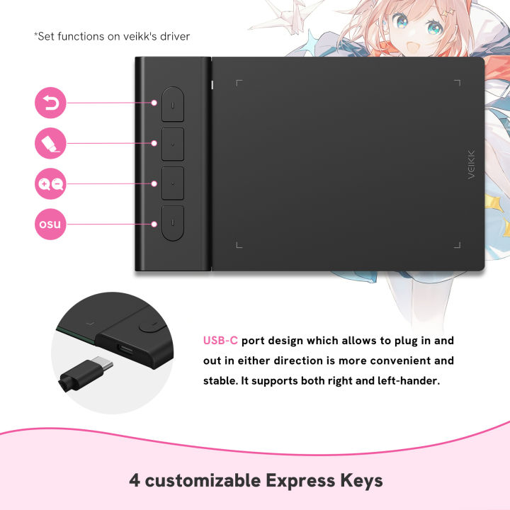 New%20VEIKK%20Creator%20Pop%20VK430%204x3%20Inch%20Ultra-thin%20Portable%20OU!%20Tablet%20Digital%20Drawing%20Tablet%20Graphic%20Tablet%20with%208192%20Level%20tylu%20and%204%20Cutomized%20Expre%20Key%20-%20Image%206