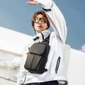 Lifetime Warranty Chest Bag Men 9.7inch IPad Pack Korean Style Shoulder Bag Waterproof Cross Bag Men' s Bag TSA Anti Theft Pack.