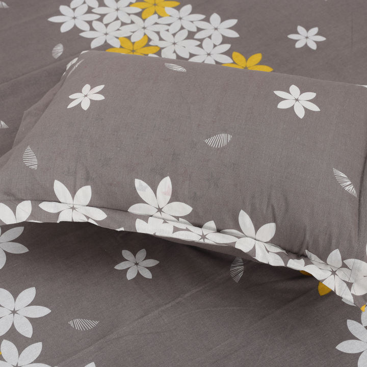 Double%20Size%20Flat%20Cotton%20Multicolor%20(Ash%20&%20White%20Floral%20Print)%20Bed%20Sheet%20Set%20-%20Two%20Pillow%20Covers%20Included-%20300%20Thread%20Count-%20Hand%20Washable%20-%20Image%207