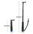 Aluminum Alloy Extendable Handheld Selfie Stick Telescoping Pole for GoPro Hero 11 9 8 7 6 5 4 3 OSMO Action Xiaoyi SJCAM Eken. 