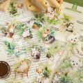 30pcs/pack Aesthetic Potting Plant PET Stickers DIY Scrapbooking Planner Collage Stationery Aesthetics Decor Flower Stickers.