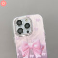 Fantasy Cute Pink Bow Knot Case for Redmi 14C A3 13 10C 13C 12C 9C 12 A2 9 9A A1 10A 9T 10 Note 11 13 12 10s 9 9A 11s 10 8 Pro Max Poco X3 X6 M3 Pro C65 Doodle Butterfly Soft Case. 