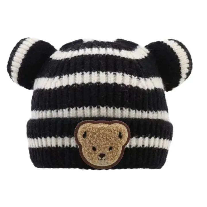 Baby%20fall%20and%20winter%20children's%20knitted%20cap%20baby%20boy%20baby%20girl%20baby%20striped%20bear%20head%20wool%20cap%20rolled%20warm%20hat%20baby%20accessories%20-%20Image%205