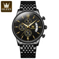 "Olevs 2867 Stainless Steel Chronograph Wrist Watch For Men. 