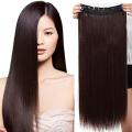 Women Black Long Straight Wig Hairpiece Cosplay Hair Extension.